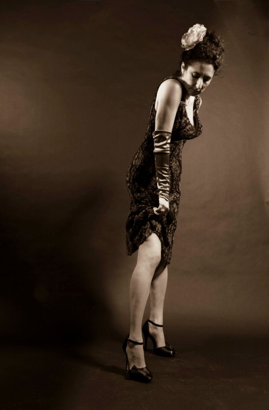 Flower and Satin Gloves by Sharon Birke www.PowerfulGoddess.com