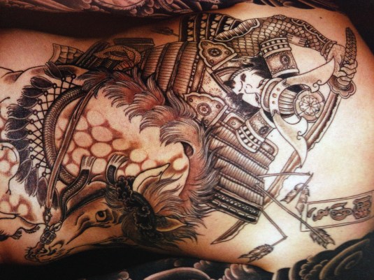 Samurai on Horse tattoo by Jill Bonny